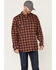 Image #1 - Hawx Men's FR Plaid Print Long Sleeve Button Down Work Shirt - Tall, Red, hi-res
