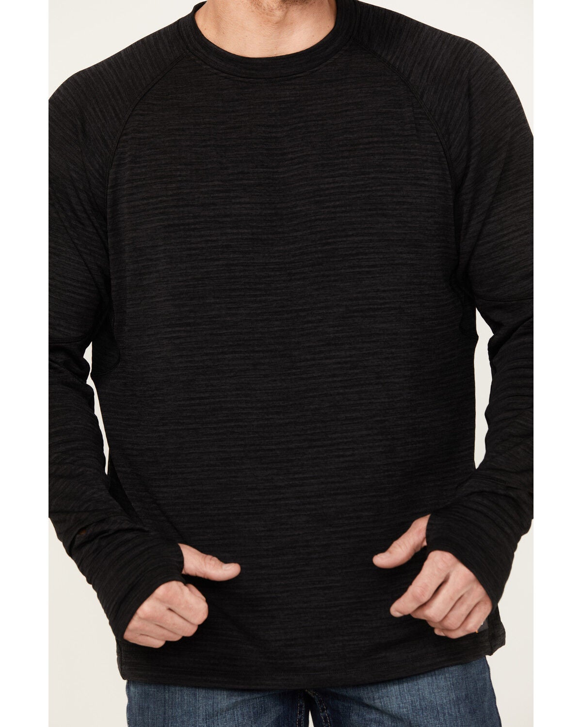 Image #3 - Ariat Men's Rebar Gridwork Long Sleeve Shirt, Black, hi-res