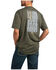 Image #2 - Ariat Men's Heather Sage Rebar Workman Reflective Flag Graphic Short Sleeve Work T-Shirt - Tall , Sage, hi-res