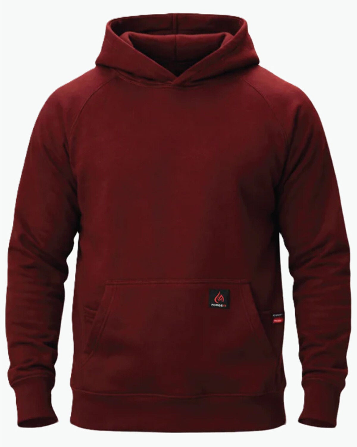 Forge Workwear Men's FR Hooded Sweatshirt, Burgundy, hi-res