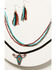 Image #1 - Shyanne Women's Dakota Longhorn Beaded Necklace & Earrings Set, Silver, hi-res
