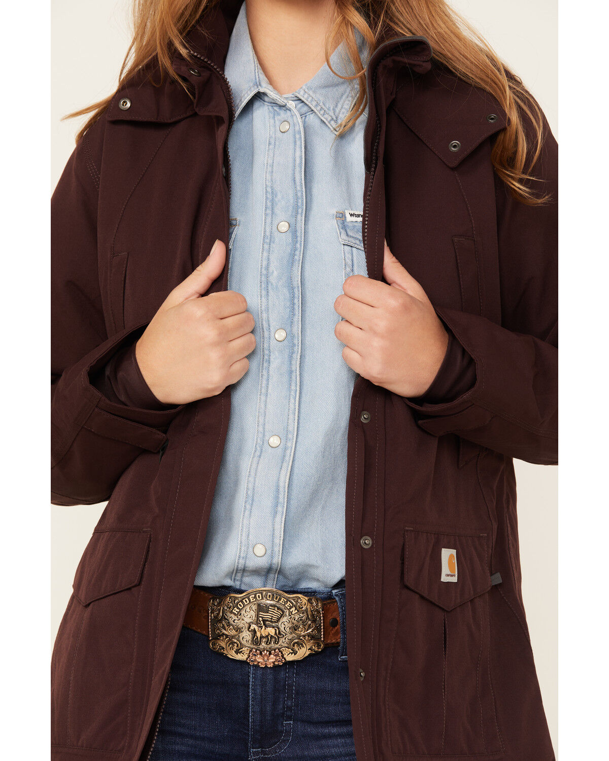 Image #3 - Carhartt Women's Storm Defender Relaxed Fit Heavyweight Jacket, Purple, hi-res