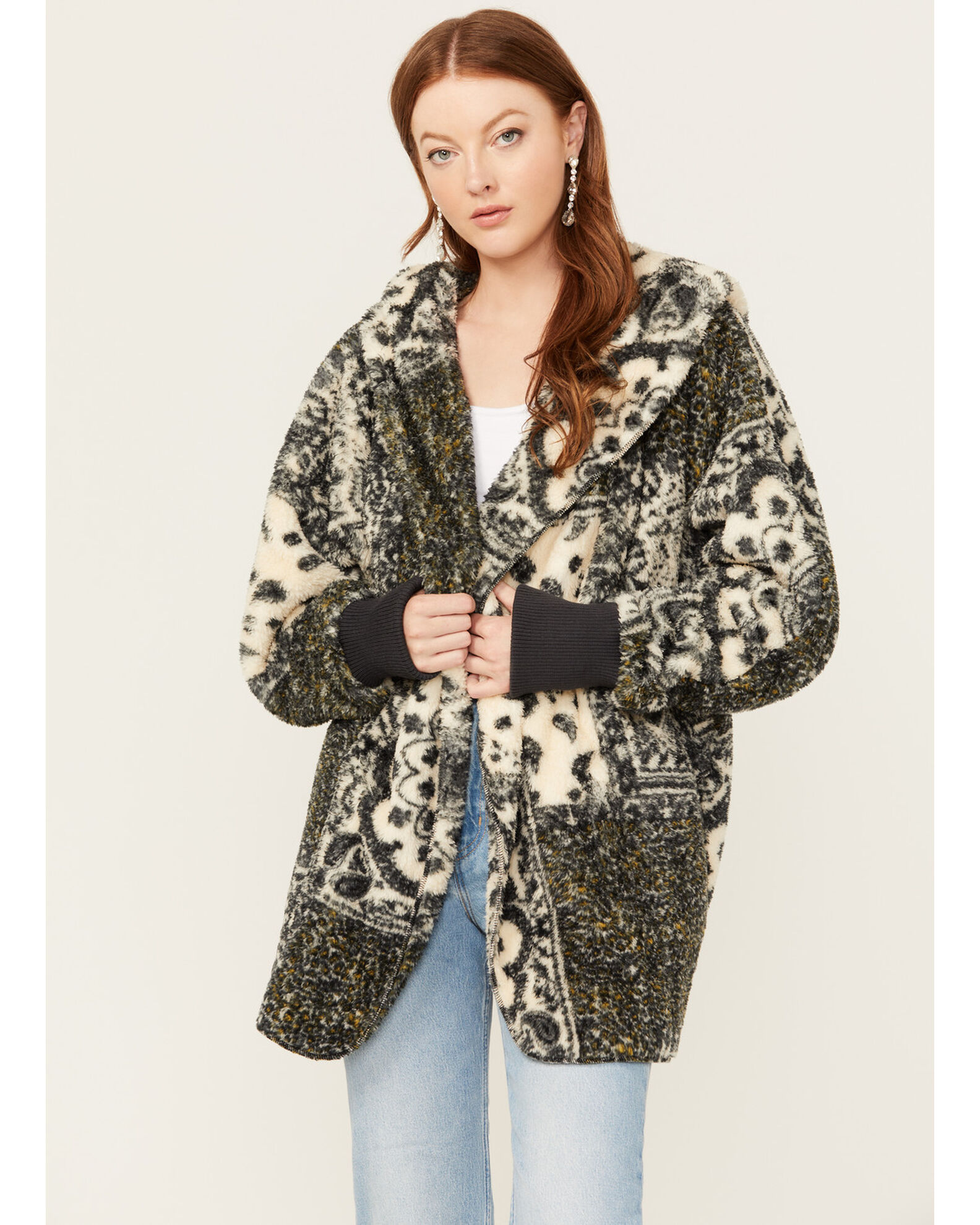 Paisley jacket womens top