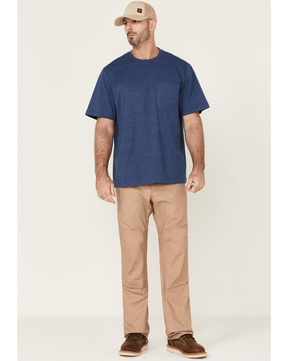Image #2 - Hawx Men's Heavyweight Short Sleeve Work Pocket T-Shirt, Royal Blue, hi-res