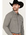 Image #2 - Blue Ranchwear Men's Dickens Plaid Print Long Sleeve Snap Shirt, Moss Green, hi-res
