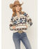 Image #1 - Shyanne Women's Southwestern Print 1/2 Zip Pullover, Oatmeal, hi-res