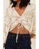 Image #2 - Saints & Hearts Bandana Print Crop Top, Ivory, hi-res