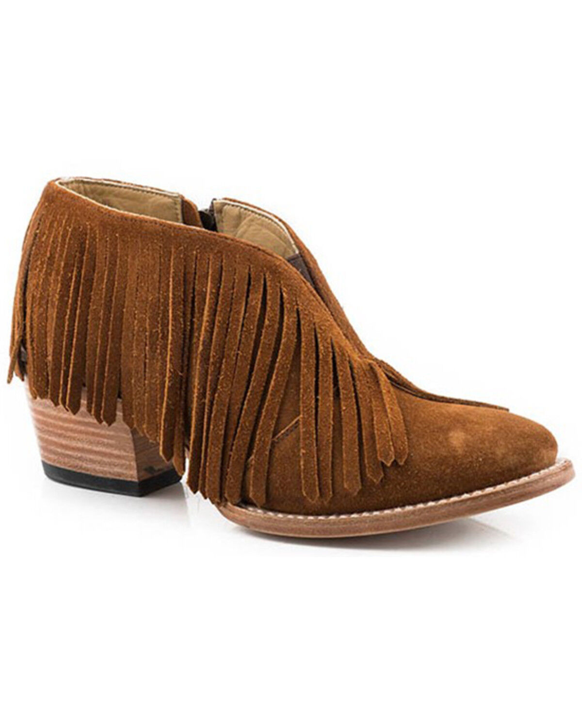 Image #1 - Stetson Women's Cora Western Booties - Round Toe, Brown, hi-res