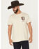 Image #2 - Riot Society Men's Out Of Time Cowgirl Short Sleeve Graphic T-Shirt, Sand, hi-res