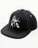 Image #1 - Cowboy Hardware Men's Mexico Flag Bull Rider Ball Cap, Black, hi-res