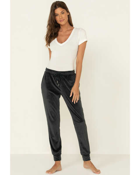 Z Supply Women's Velour Pants, Dark Grey, hi-res
