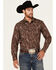 Image #1 - Cody James Men's Leo Paisley Print Long Sleeve Snap Western Shirt, Brown, hi-res