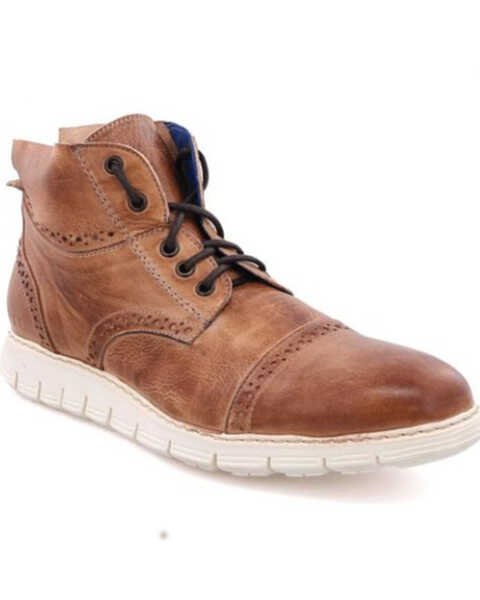 Image #1 - Bed Stu Men's Bowery II Western Casual Boots - Round Toe, Tan, hi-res