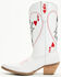 Image #3 - Dingo Women's Queen A Hearts Western Boots - Snip Toe , White, hi-res