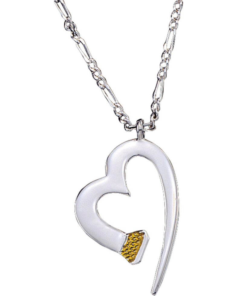 Montana Silversmiths Women's Hoofprint On My Heart Necklace, Multi, hi-res