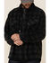Outback Trading Co Men's Big Plaid Print Long Sleeve Western Flannel Shirt , Charcoal, hi-res
