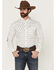 Image #2 - Ariat Men's Team Perkins Geo Print Long Sleeve Button-Down Western Shirt, White, hi-res