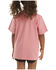 Image #2 - Carhartt Girls' Short Sleeve Pocket Tee, Pink, hi-res