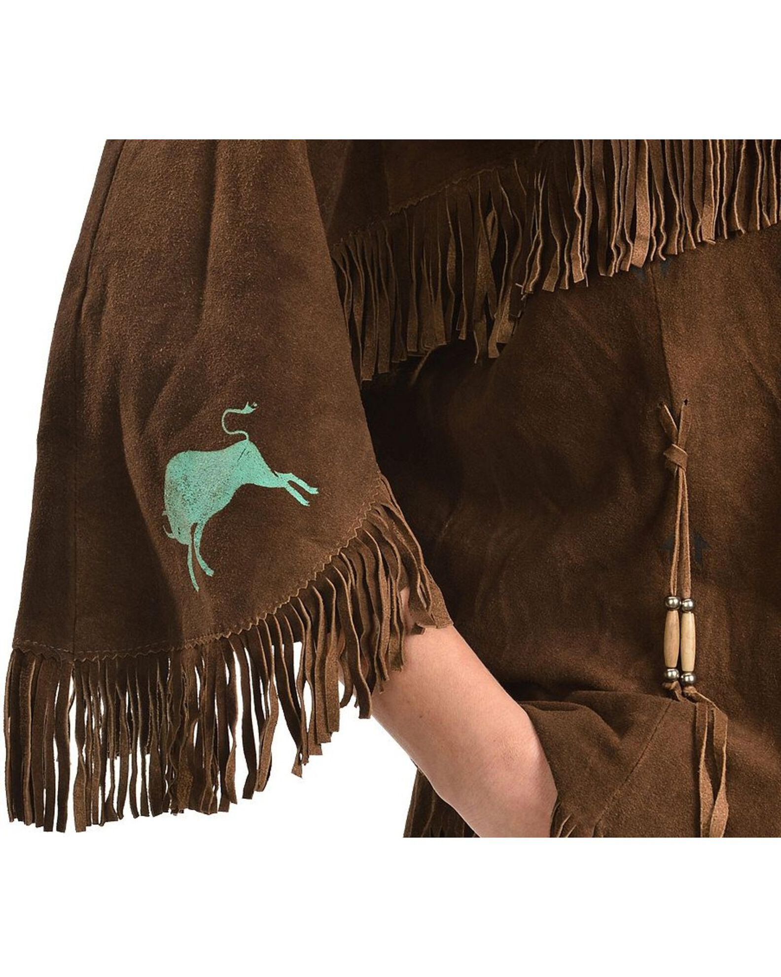 Image #2 - Kobler Leather Picachu Fringe Shirt, Acorn, hi-res