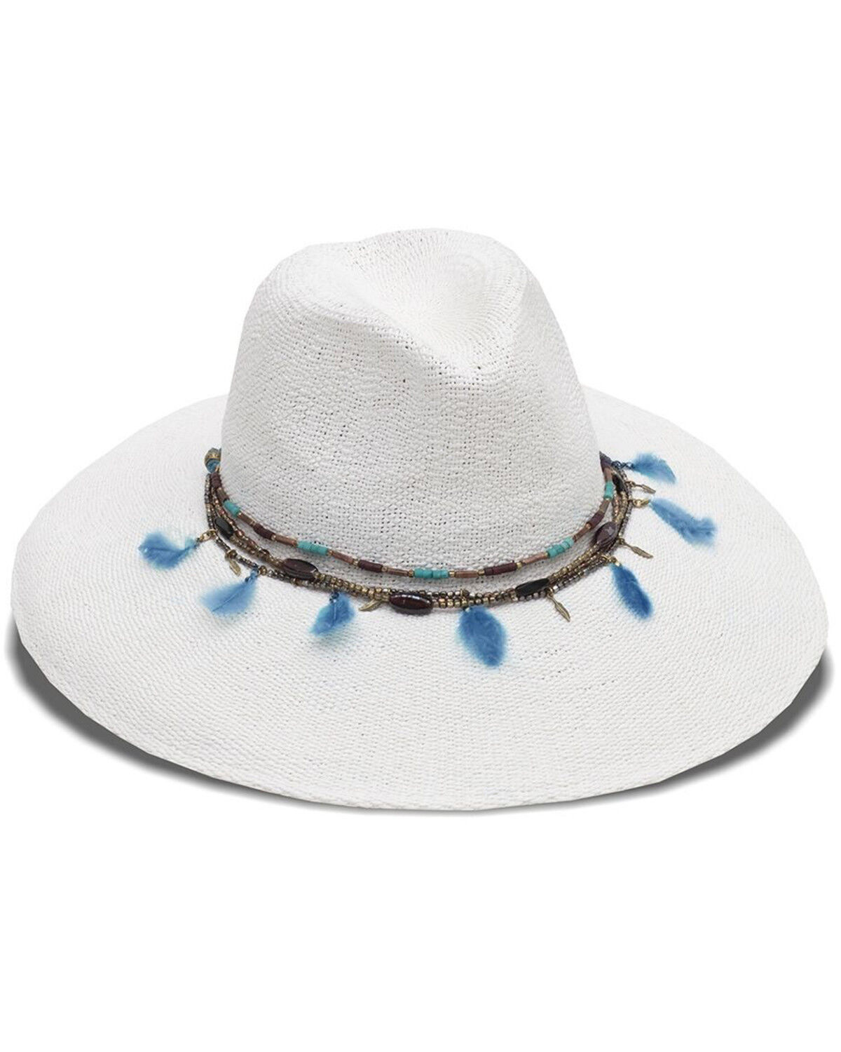 Image #1 - Nikki Beach Women's Dara Straw Western Fashion Hat, White, hi-res