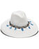 Image #1 - Nikki Beach Women's Dara Straw Western Fashion Hat, White, hi-res