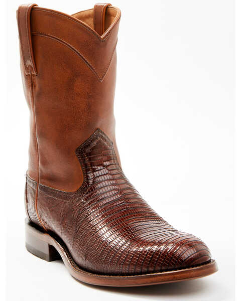 Cody James Black 1978® Men's Carmen Exotic Teju Lizard Roper Boots - Medium Toe , Cognac, hi-res