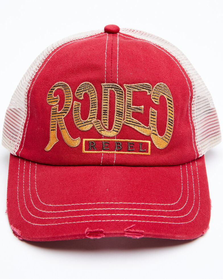 Idyllwind Women's Rodeo Embroidered Mesh-Back Ball Cap , Chilli, hi-res