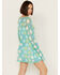 Image #4 - Show Me Your Mumu Women's Floral Print Long Sleeve Mini Coverup Dress, Blue, hi-res