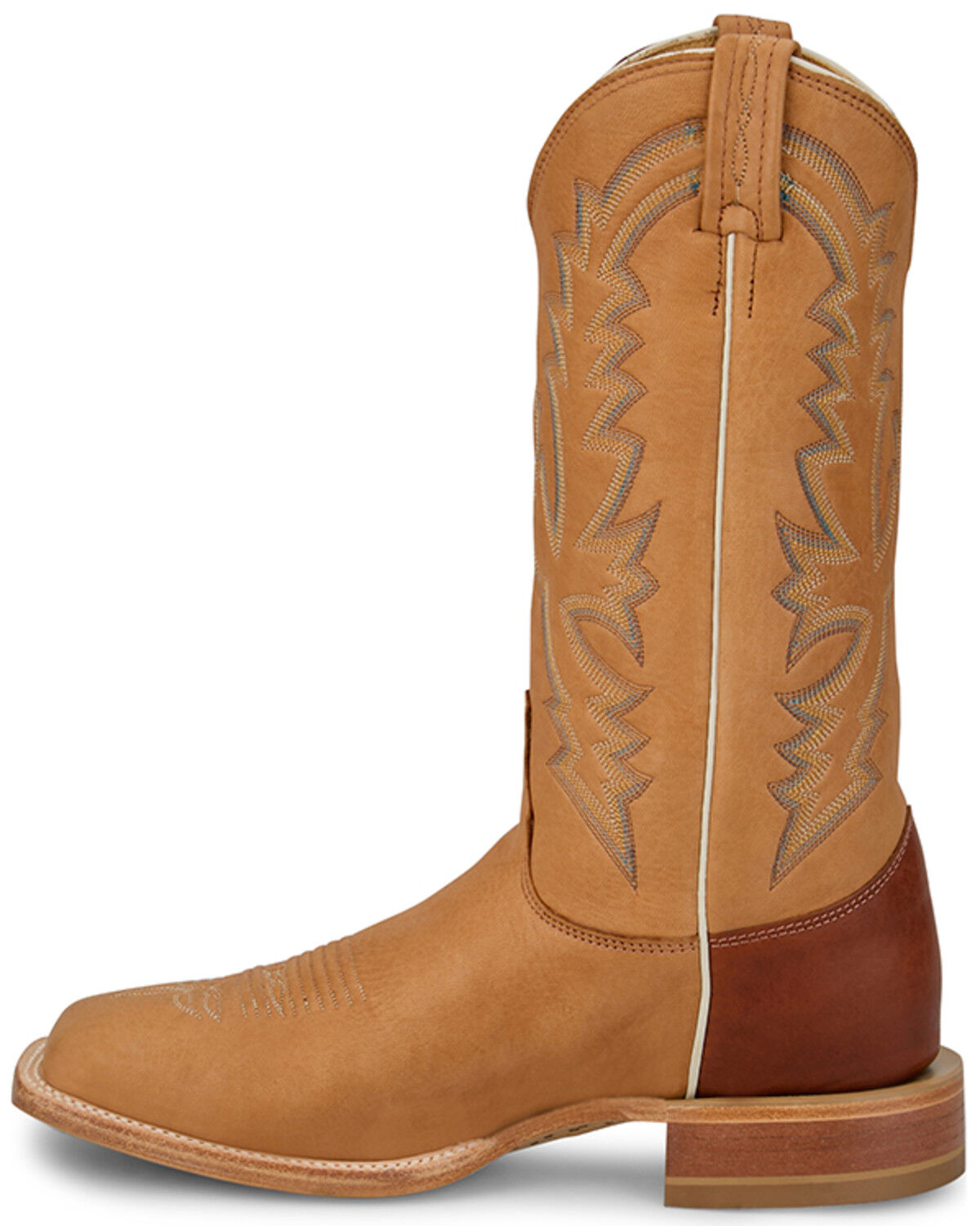 Image #3 - Justin Men's Boston Deerskin Tall Western Boots - Square Toe, Cognac, hi-res