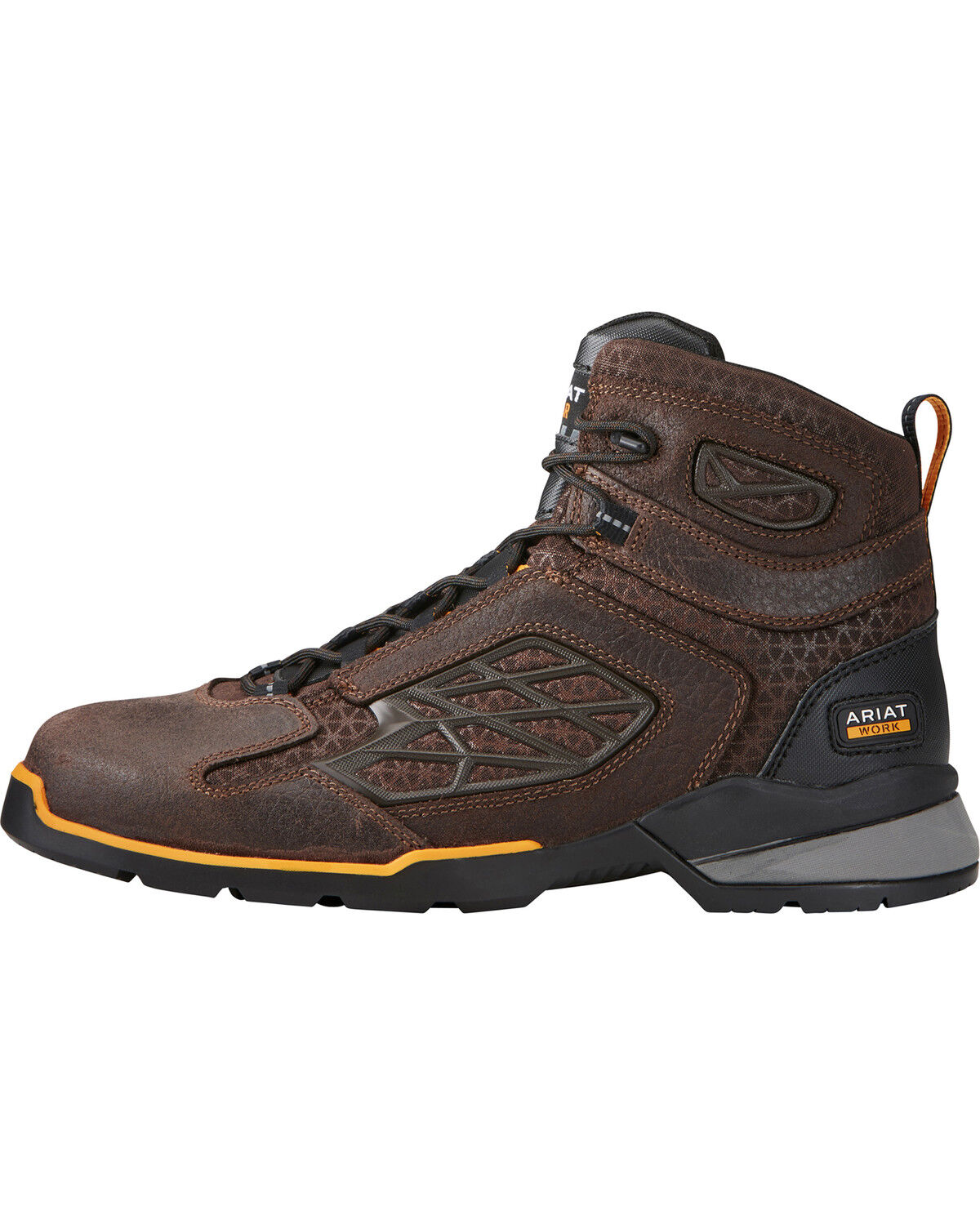 Image #2 - Ariat Men's Rebar 6" Flex Work Boots - Composite Toe, Chocolate, hi-res