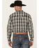 Image #4 - Wrangler Men's Plaid Print Long Sleeve Snap Performance Western Shirt, Black, hi-res