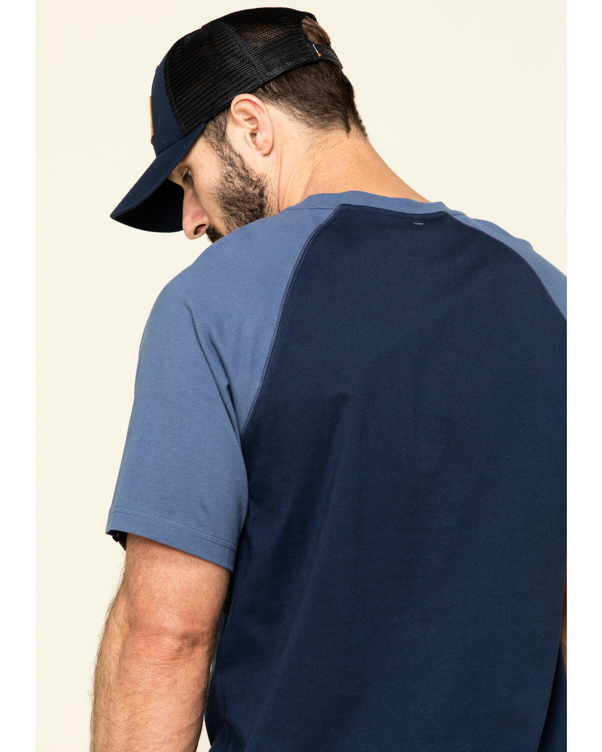 Image #5 - Hawx Men's Navy Midland Short Sleeve Baseball Work T-Shirt, Navy, hi-res