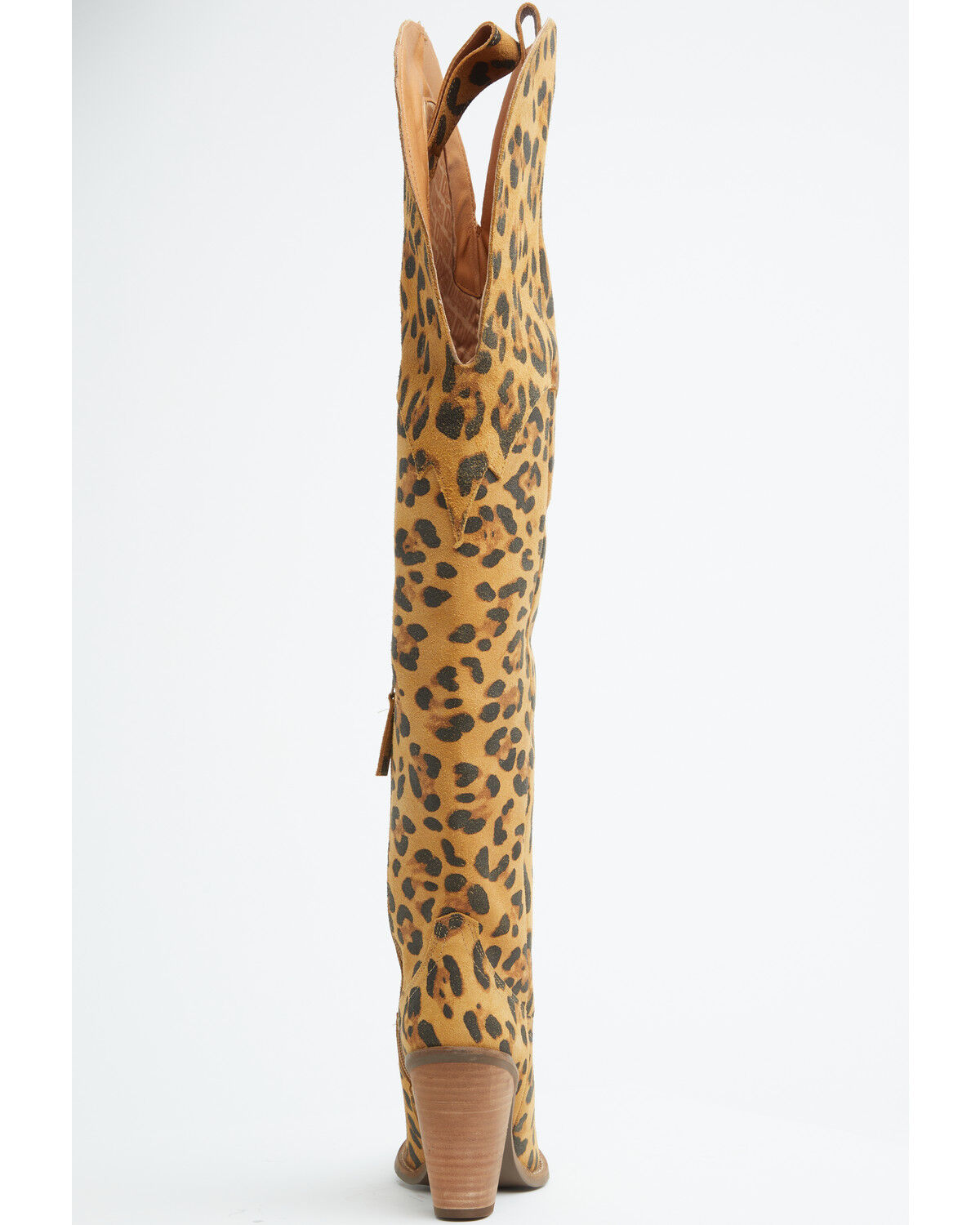 Image #5 - Dingo Women's Diva Leopard Print Thigh High Western Boots - Snip Toe, Leopard, hi-res