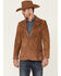 Cody James Men's Leather Blazer , Brown, hi-res