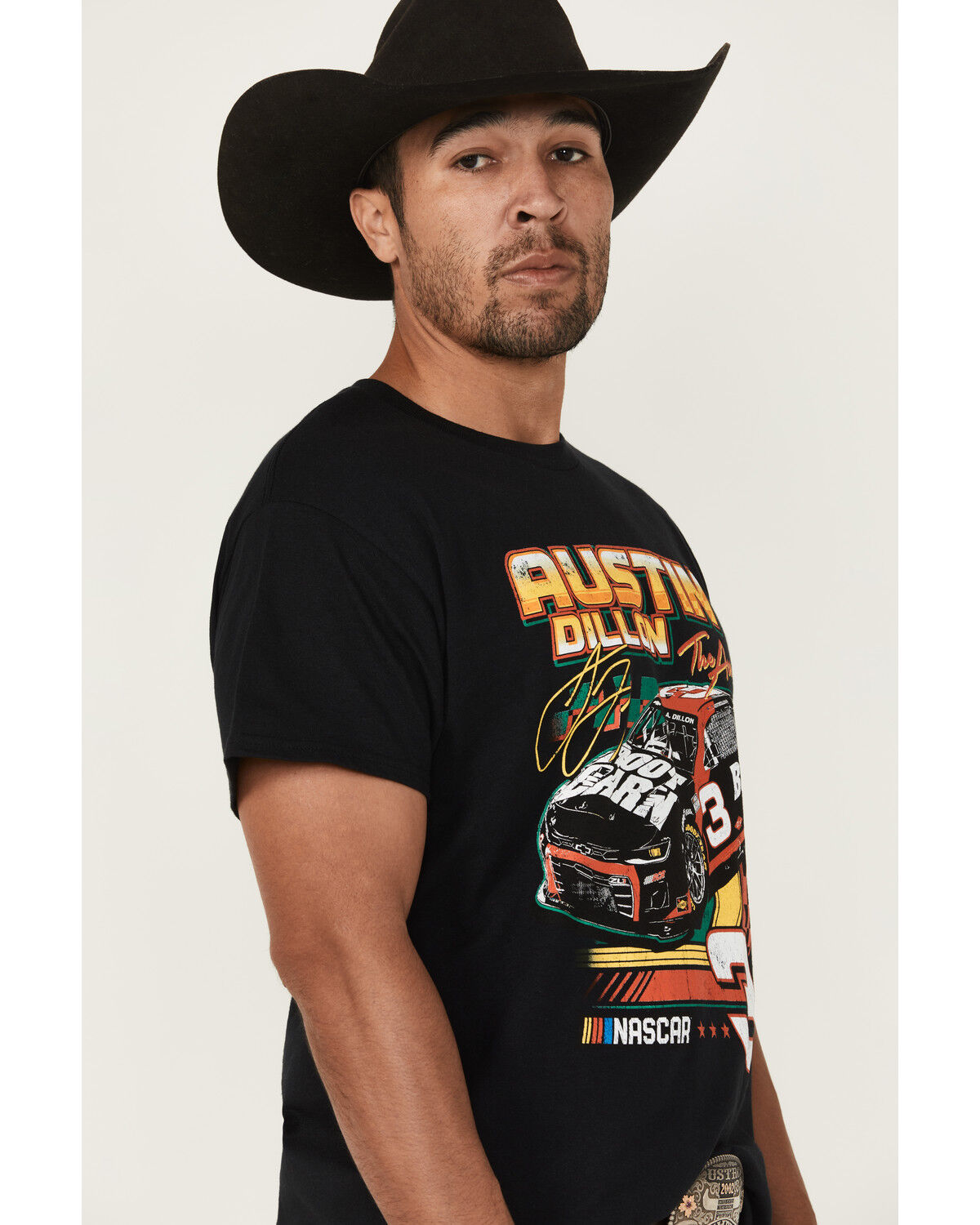 Image #2 - Nascar Men's Boot Barn Exclusive Austin Dillon Short Sleeve Graphic T-Shirt, Black, hi-res