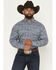 Image #1 - Ariat Men's Stoney Paisley Print Long Sleeve Button-Down Western Shirt - Tall, Blue, hi-res