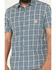 Image #3 - Carhartt Men's Rugged Flex® Relaxed Fit Lightweight Plaid Print Short Sleeve Button-Down Work Shirt, Blue, hi-res