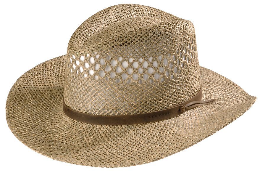 mens seagrass straw fedora hat