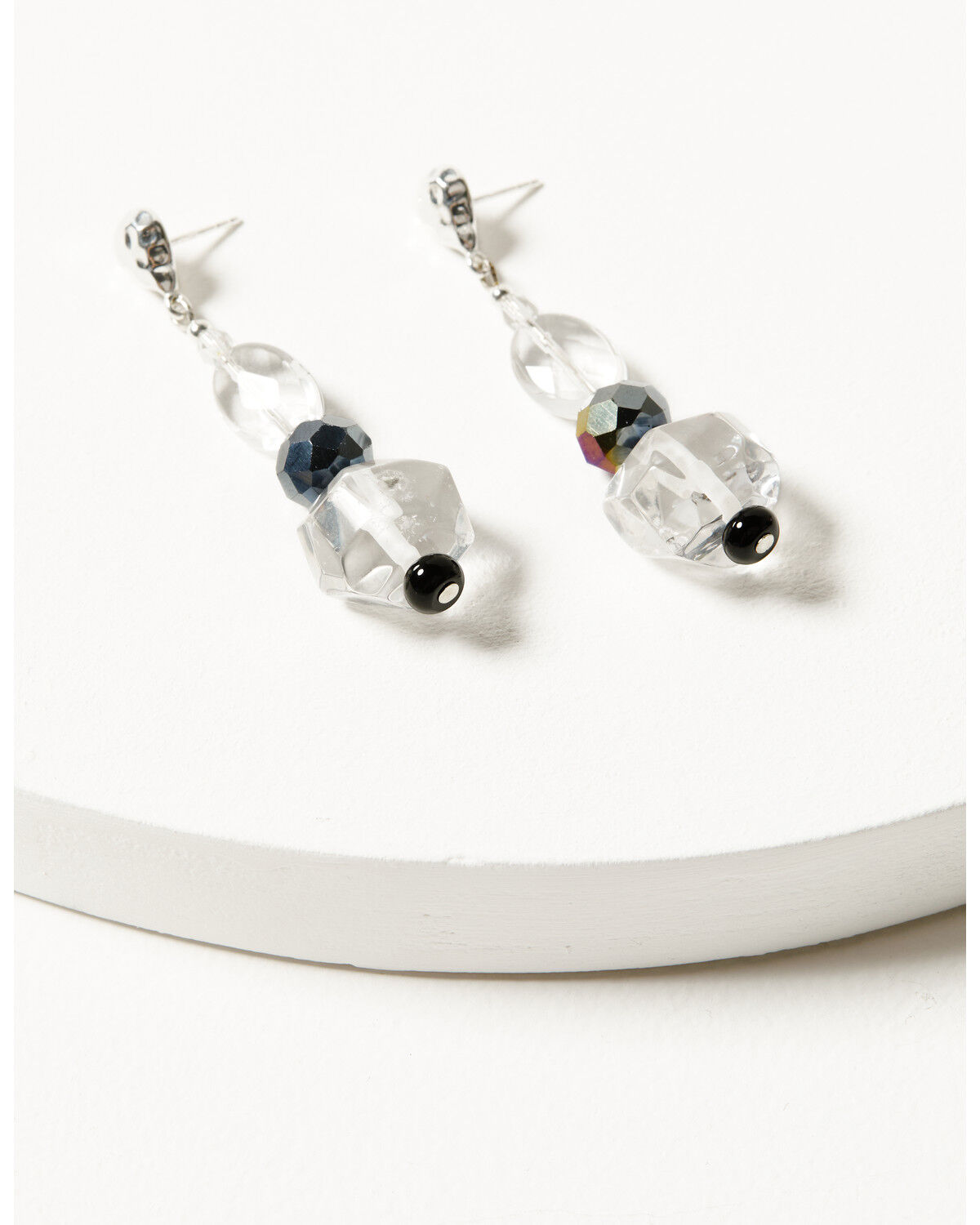 Image #2 - Paige Wallace Women's Quartz & Black Onyx Earrings, Black, hi-res