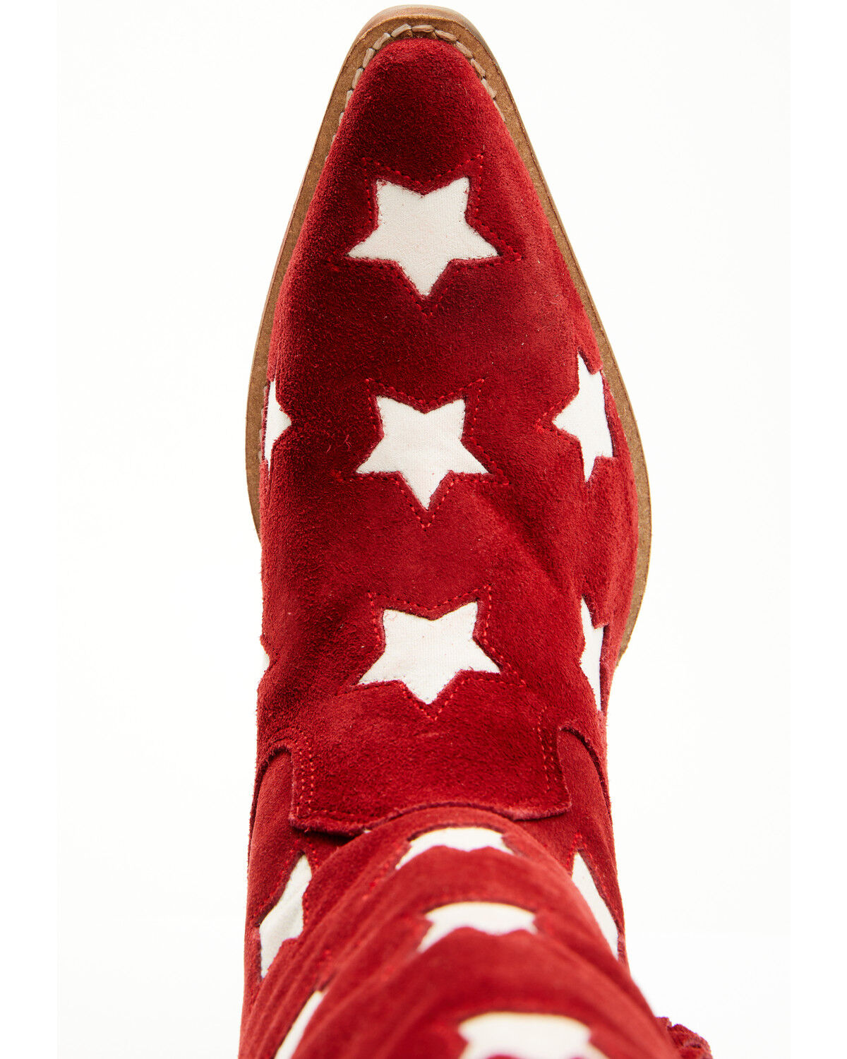 Image #6 - Dingo Women's Super Star Tall Suede Western Boots - Snip Toe, Red, hi-res