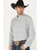 Image #2 - RANK 45® Men's Roughie Performance Long Sleeve Western Button-Down Shirt, Grey, hi-res