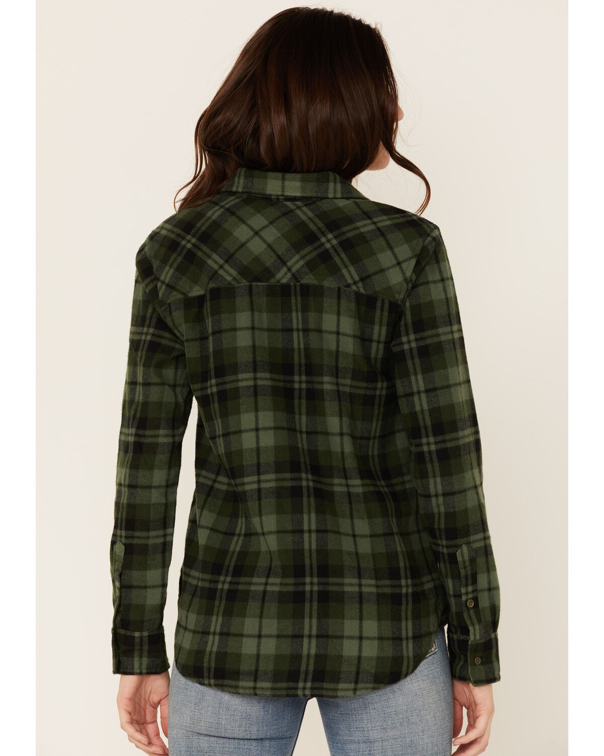 Image #3 - United By Blue Women's Plaid Responsible Button Down Western Flannel Shirt, Olive, hi-res