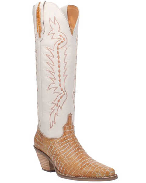 Image #1 - Dingo Women's High Lonesome Tall Western Boots - Pointed Toe , Camel, hi-res