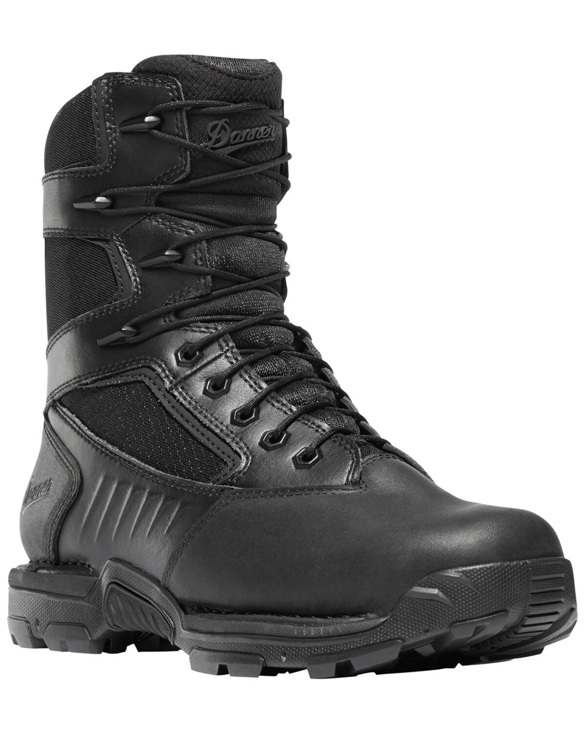 Image #1 - Danner Men's Black Striker Bolt 8" Work Boots - Round Toe, Black, hi-res