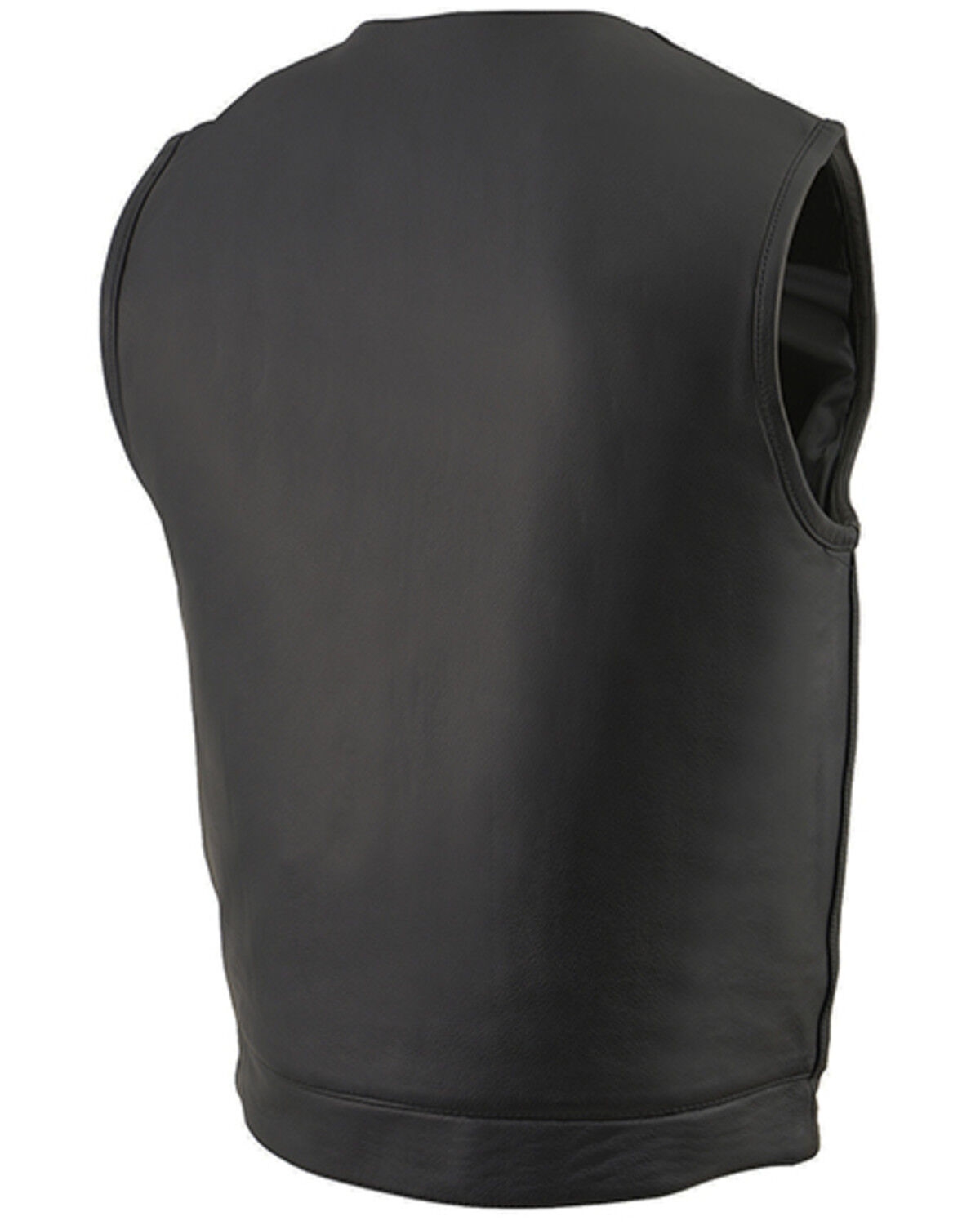 Image #4 - Milwaukee Leather Men's Cool-Tec Leather Concealed Carry Motorcycle Club Style Vest - 3X, Black, hi-res