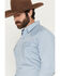 Image #2 - Ely Walker Men's Solid Long Sleeve Pearl Snap Western Shirt, Light Blue, hi-res