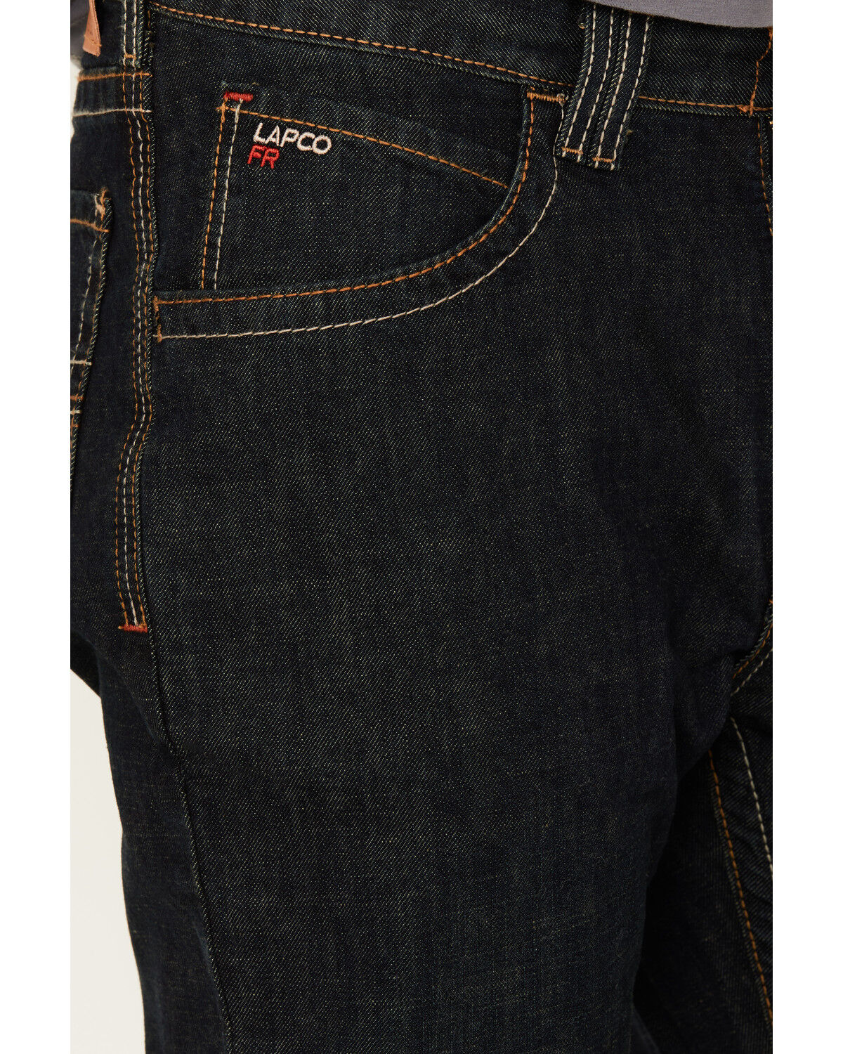Image #2 - LAPCO Men's FR Low Rise Modern Denim Jeans, Dark Blue, hi-res