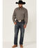 Image #2 - Stetson Men's Dash & Dot Geo Print Long Sleeve Button Down Western Shirt , Grey, hi-res