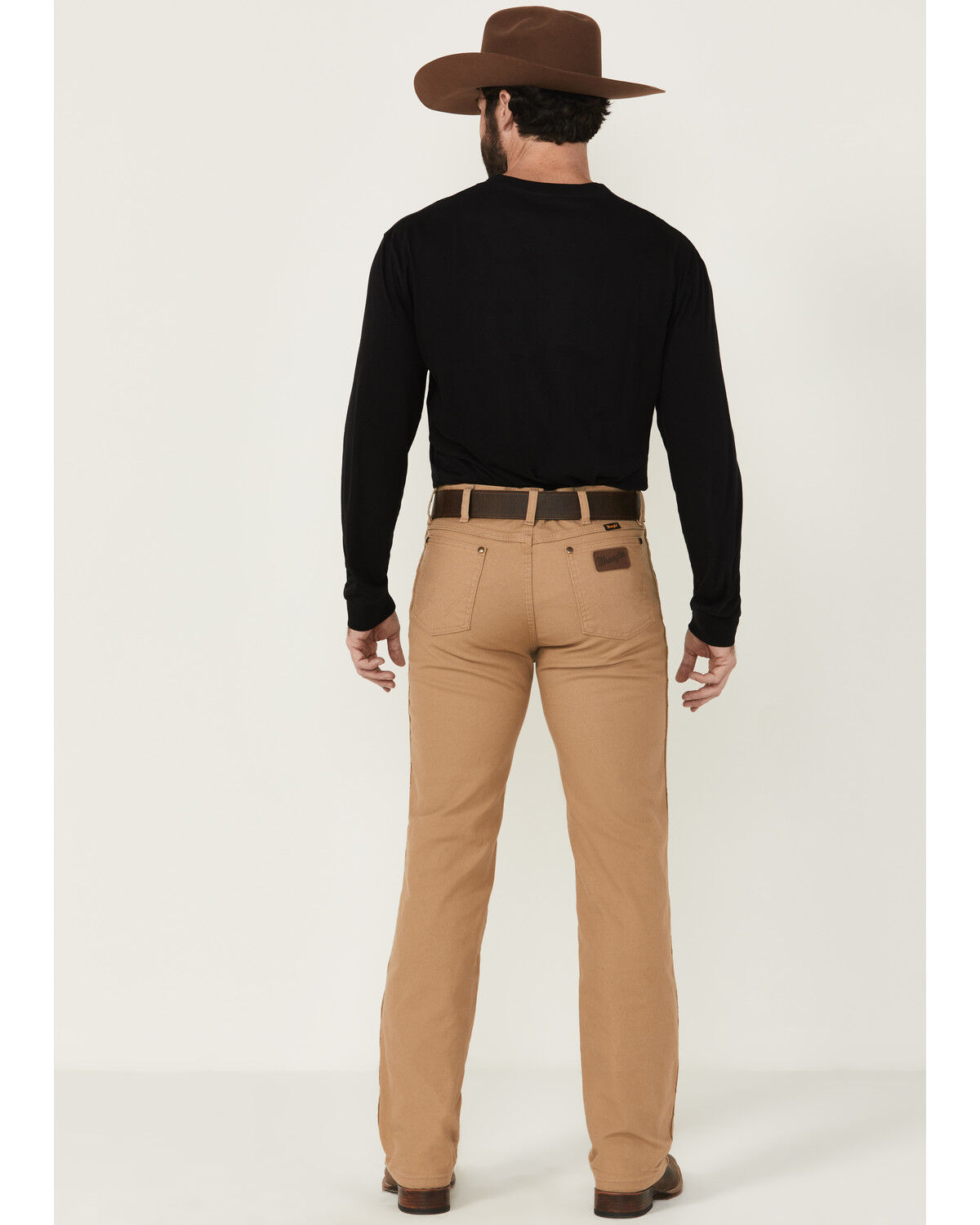 Image #3 - Wrangler Men's Tough Comfort Performance Slim Straight Canvas Jeans, Wheat, hi-res