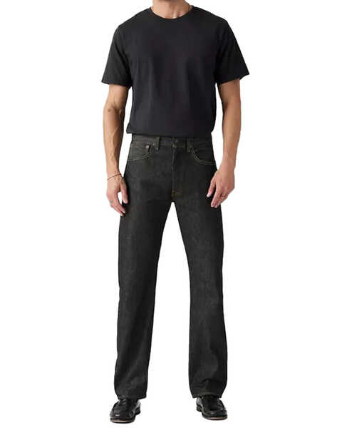Levi's Men's 501® Original Shrink-To-Fit™ Straight Denim Jeans, Black, hi-res